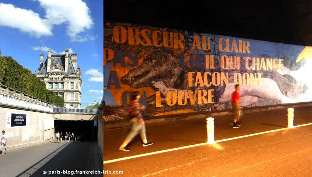 Street-Art-Ausstellung im Tuilerien-Tunnel, Paris
