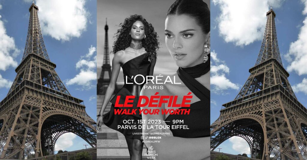 L'Oréal Modenschau beim Eiffelturm