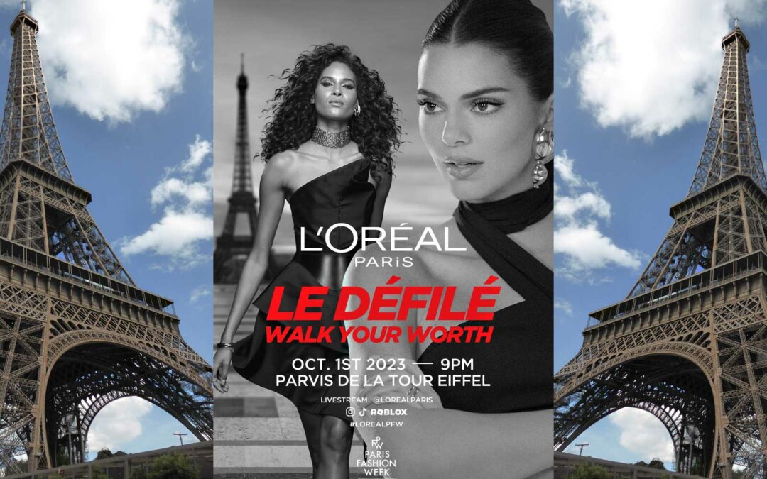 Fashion Week Paris L’Oréal Modenschau beim Eiffelturm