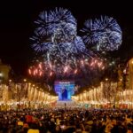 Silvester Feuerwerk auf dem Champs-Élysées Paris